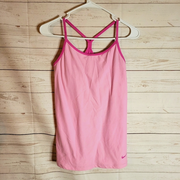 Nike Tops - Nike dri fit 2 tone pink small tank top